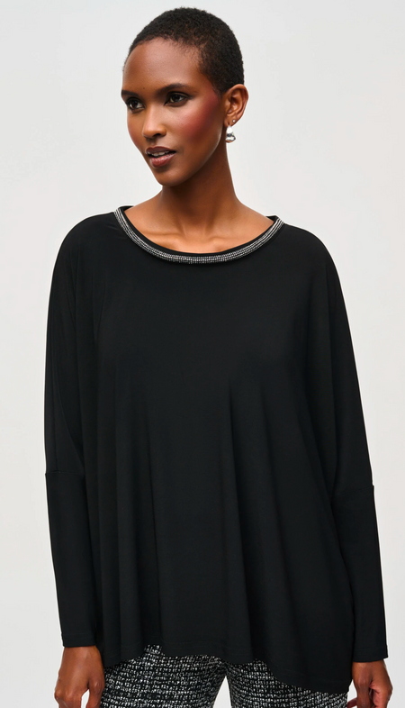 Three Quarter Sleeve Shirred Top