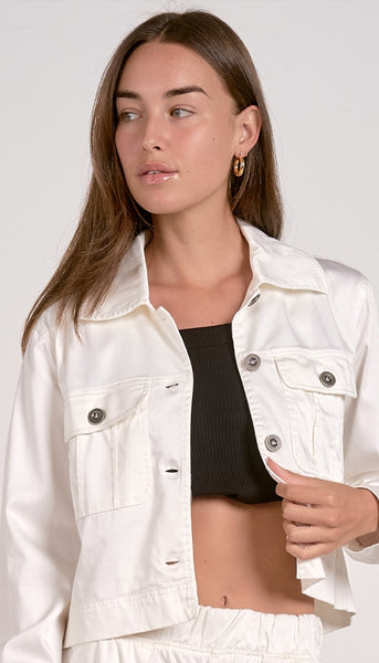 Crop Button Jacket