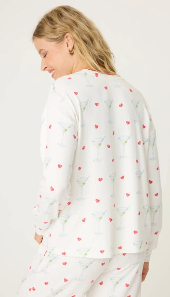 Long Sleeve PJ Top - Happy Hour