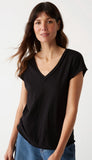 Baxter V-Neck Raw Edge Tee