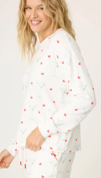 Long Sleeve PJ Top - Happy Hour