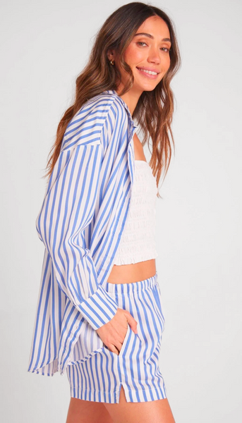 Boyfriend Button Down - Bahia Breeze Stripe