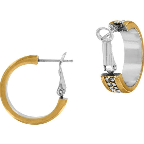 Meridian 2 Tone Hoop Earrings