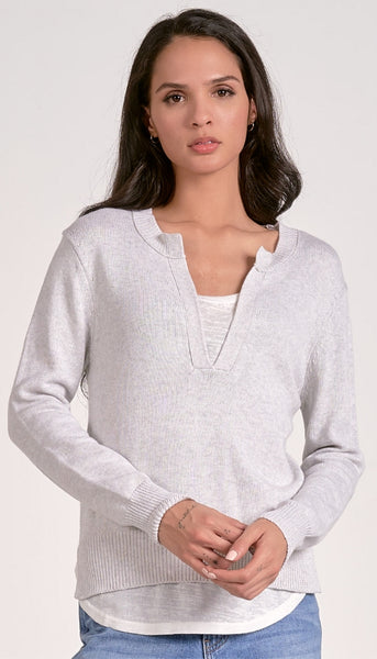 V Neck Layered Sweater