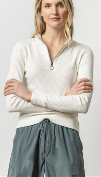 Zip Front Mock Neck