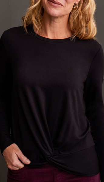 Crew Neck with Faux Knot Detail