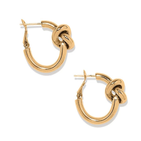 Interlok Single Knot 2 Tone Drop Earrings