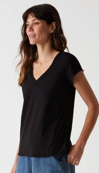 Baxter V-Neck Raw Edge Tee