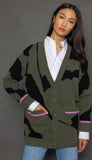 Camo Cloud Cardigan Sweater