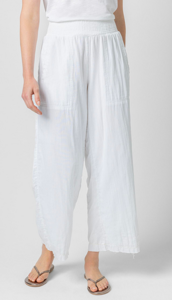 Smocked Waist Full Leg Pant