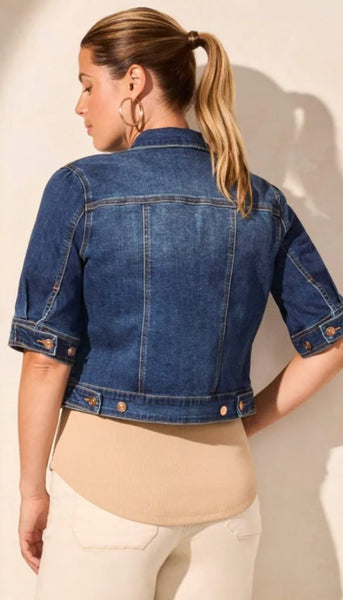 Elbow Sleeve Denim Jacket