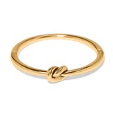 Interlok Single Knot Gold Hinged Bangle