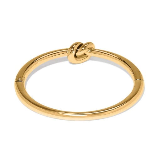 Interlok Single Knot Gold Hinged Bangle