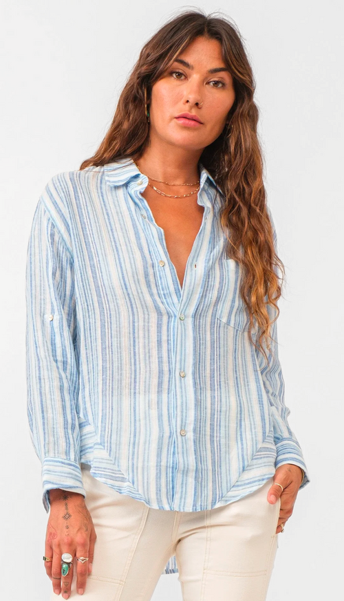 Lola Oversized Top Blue Streak