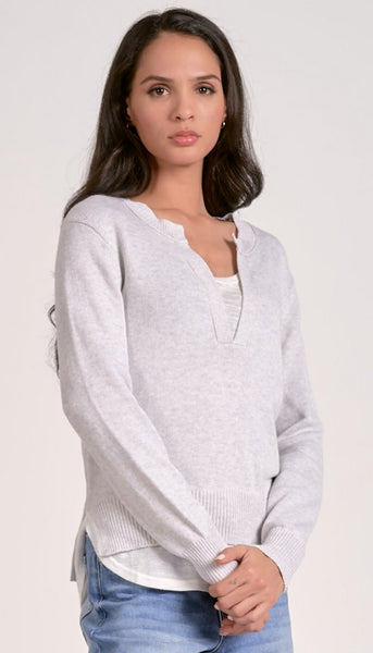 V Neck Layered Sweater