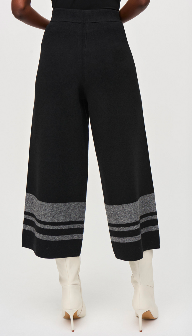 Jacquard Sweater Knit Culotte Pant