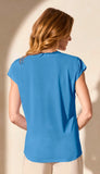 Cap Sleeve V Neck Top