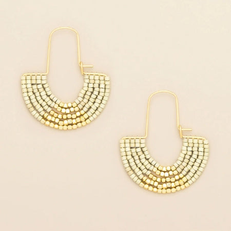 Meridian 2 Tone Hoop Earrings