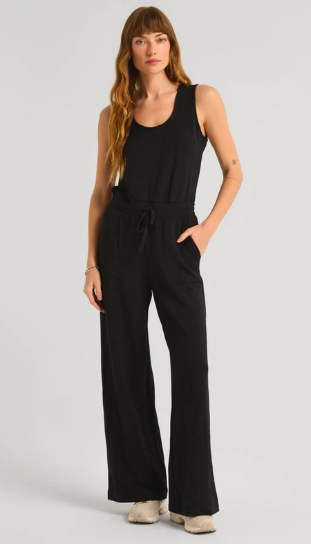 Marled Wrap Jumpsuit - Nude