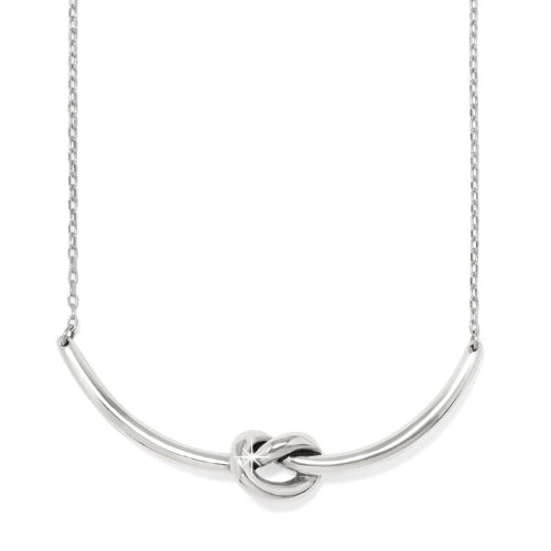 Interlok Single Knot Silver Necklace