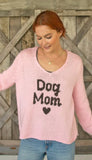 Dog Mom V Neck Sweater