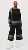 Jacquard Sweater Knit Culotte Pant