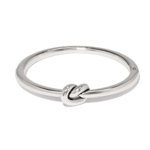 Interlok Single Knot Silver Hinged Bangle