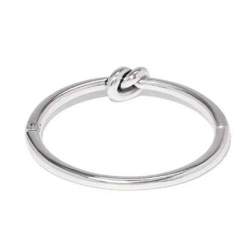 Interlok Single Knot Silver Hinged Bangle