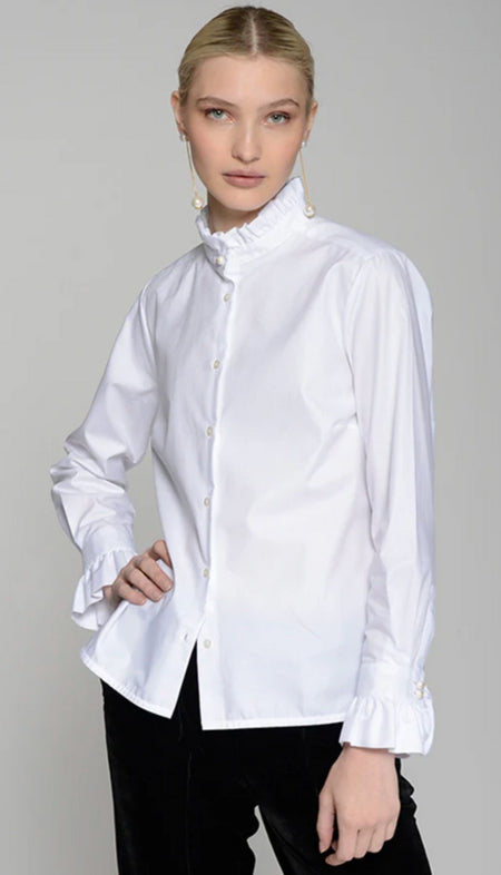 Shawl Collar Faux Wrap Top