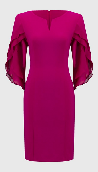 Silky Knit Chiffon Sheath Dress