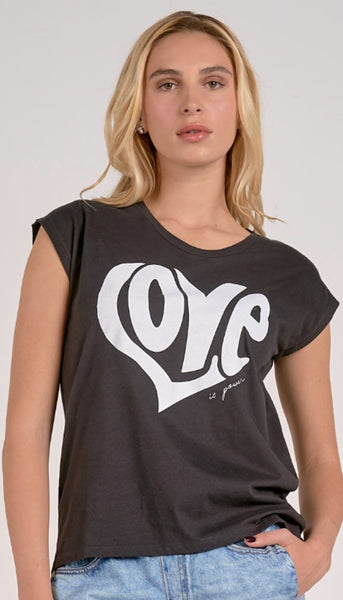 Scoop Neck Tshirt-Love