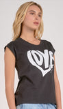 Scoop Neck Tshirt-Love