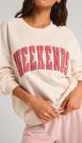 Oversized Weekends Sweatshirt