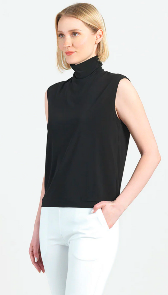 Mock Neck Tank - Black