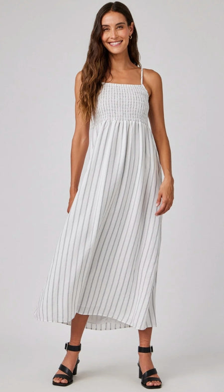 Boat Neck Drape Dress