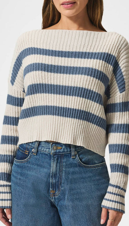 Kit Stripe Crochet Sweater