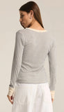 Scarlett Stripe Rib Henley