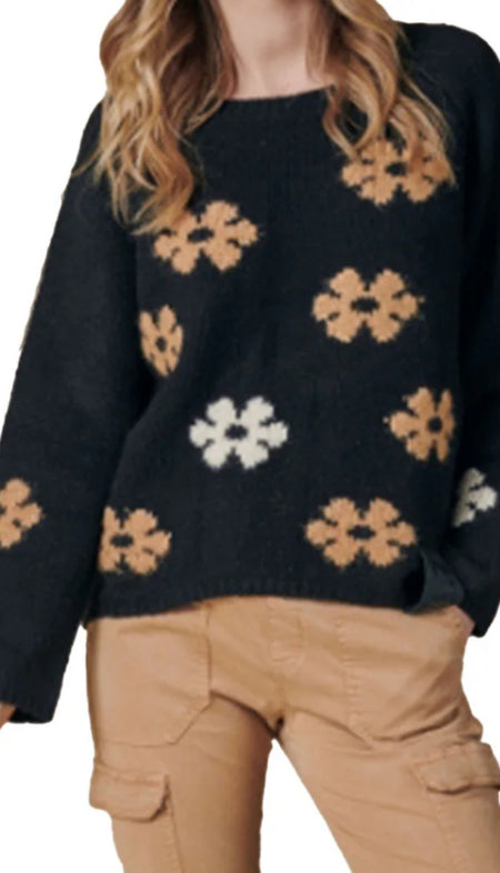 Shrunken Fair Isle Crew Neck Sweater