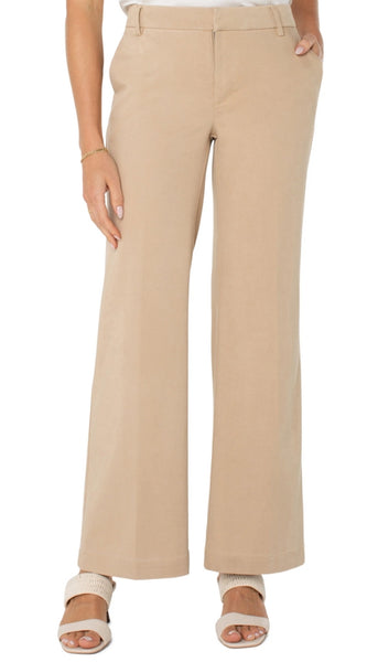 Kelsey Wide Leg Trouser - Sand Dune