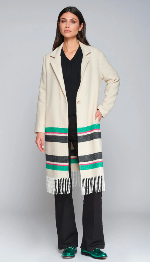 Siena Blanked Stripes Coat