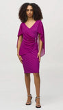 Silky Knit & Chiffon Sheath Dr