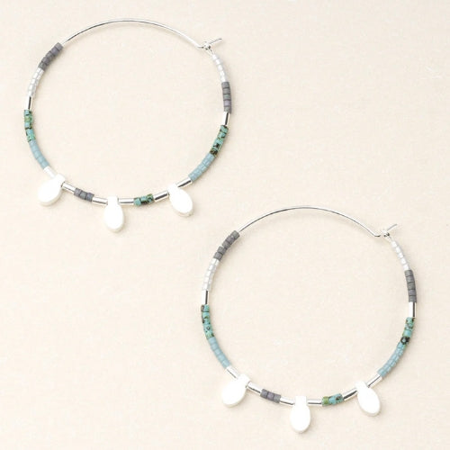 Chromacolor Miyuki Large Hoop Earrings