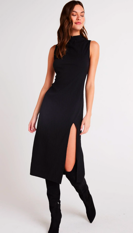 Silky Knit & Chiffon Sheath Dr