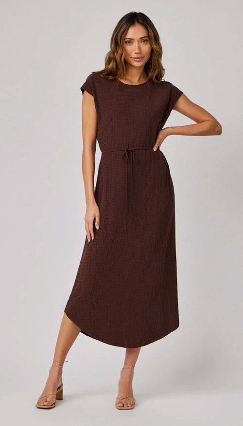 Cap Sleeve Midi Dress