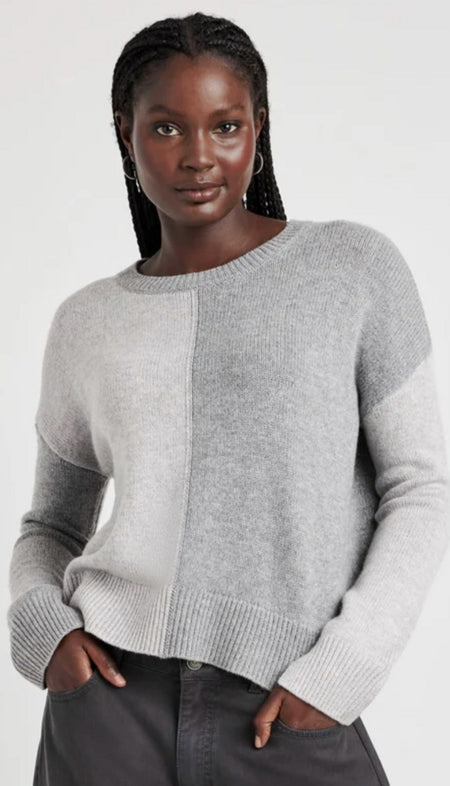 Shrunken Fair Isle Crew Neck Sweater