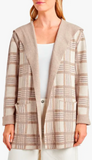 Sierra Plaid Hooded Cardigan