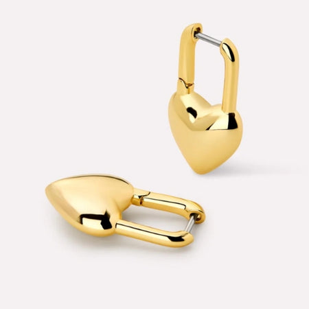 Interlok Single Knot Gold Hoop Earrings