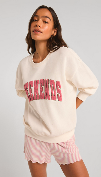 Oversized Weekends Sweatshirt