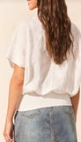 Popover Blouse With Waist Shirt