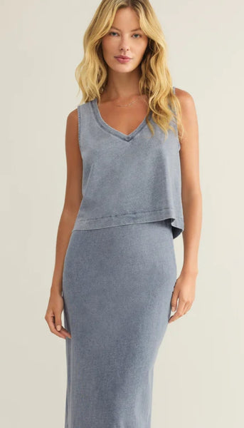 Sloane V-Neck Denim Tank